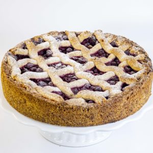 Linzer torte, de almendras con frambuesa