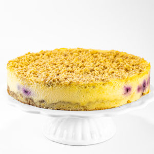 Cheesecake streusel de frambuesa